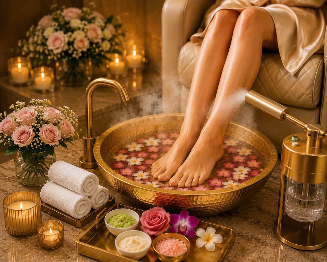 Luxury spa pedicure
